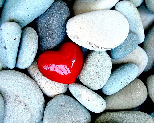 heart and stones